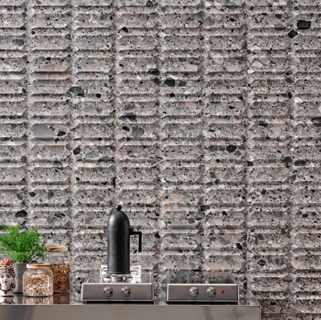 Vách đá 3D Crystal — bề mặt đá tự nhiên điêu khắc nổi khối, Lithos