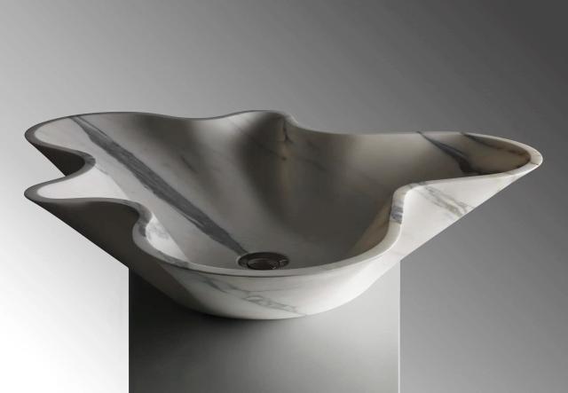 Lavabo đá dạng khối — nội thất đá Rochelle Stone