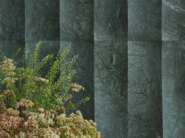 Vách đá 3D Palladio — bề mặt đá tự nhiên điêu khắc nổi khối, Lithos