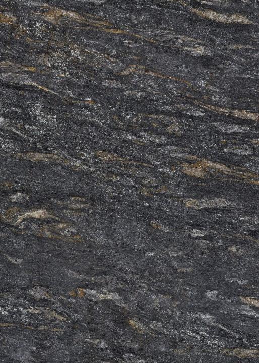 Orion (đá đen phiến vân vàng đồng, kiểu Cosmic Black) — đá tự nhiên Rochelle Stone