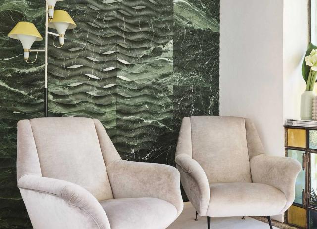 Vách đá 3D Lembo — bề mặt đá tự nhiên điêu khắc nổi khối, Lithos