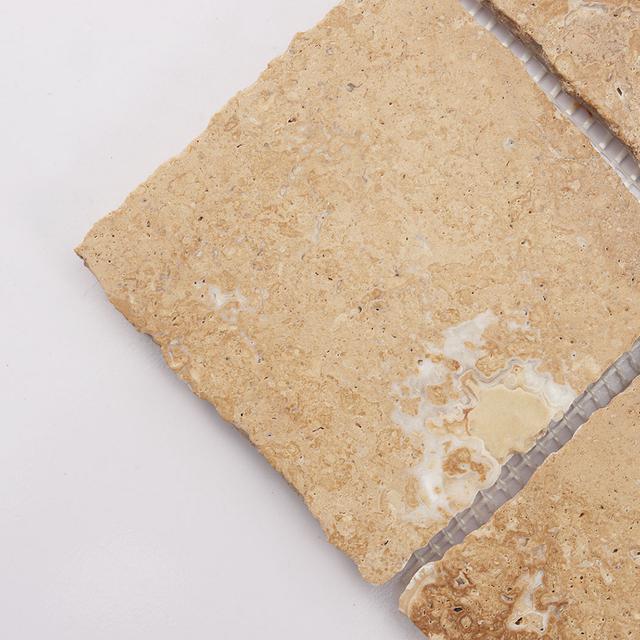 Beige Limestone Square Mosaic Tile for Natural Wall and Floor Design — mosaic vuông bằng đá vôi (limestone) beige