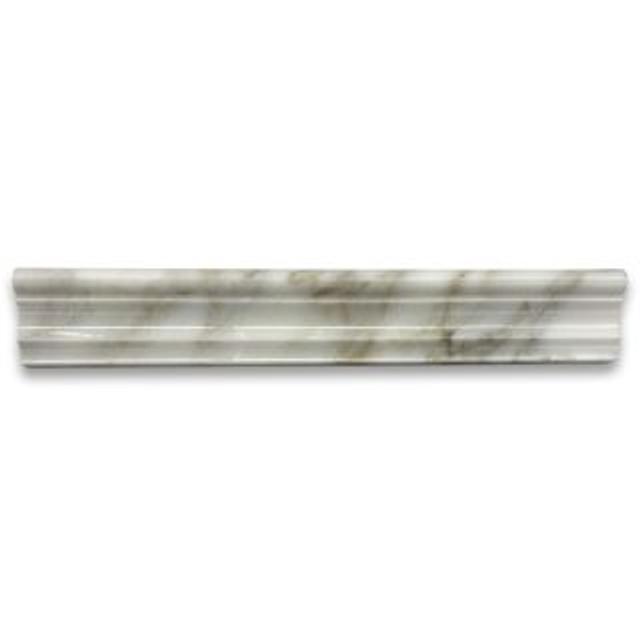 Phào chỉ đá Calacatta Gold Chair Rail (viền giữa tường) — bề mặt đánh bóng (polished), Rochelle Stone