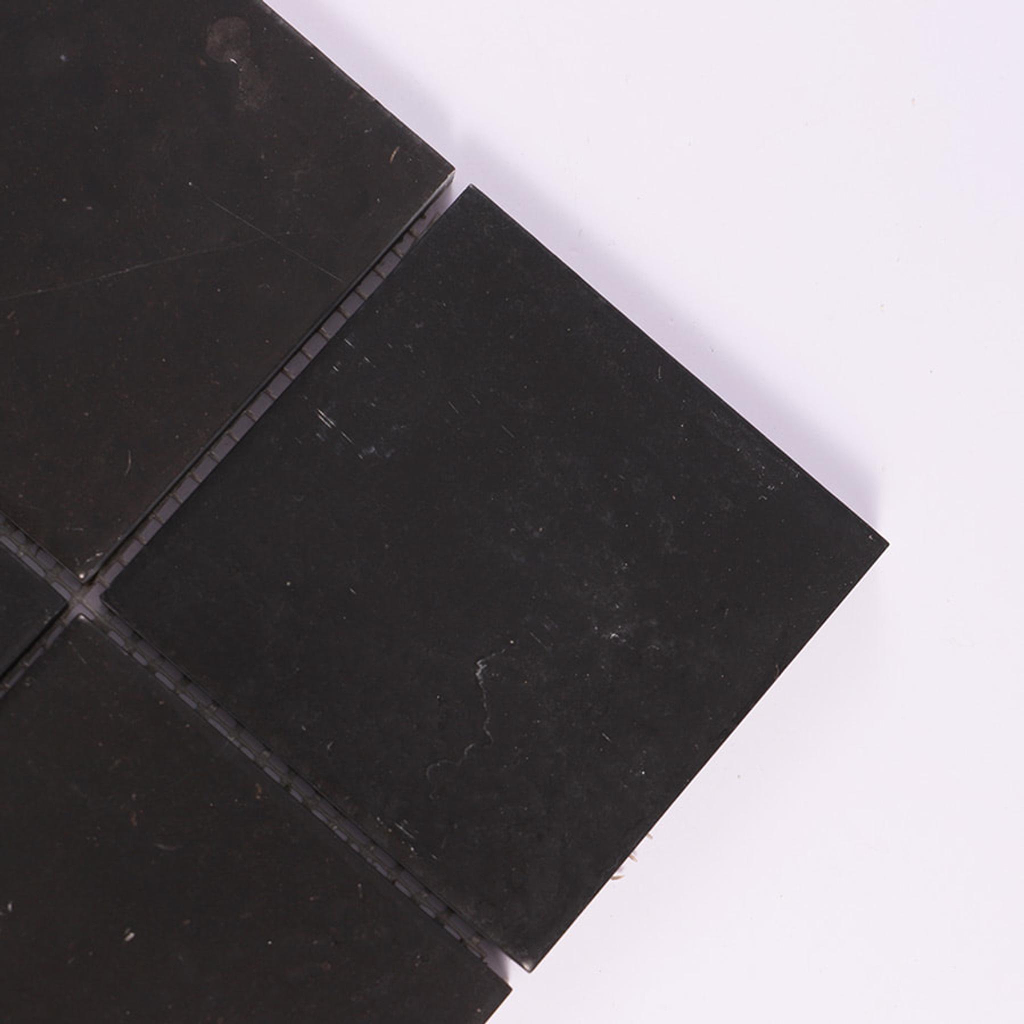 Black Large Square Honed Marble Floor Tile Stone Mosaic — mosaic vuông bằng đá marble đen