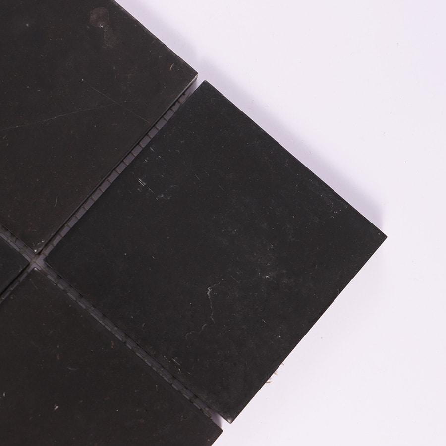 Black Large Square Honed Marble Floor Tile Stone Mosaic — mosaic vuông bằng đá marble đen