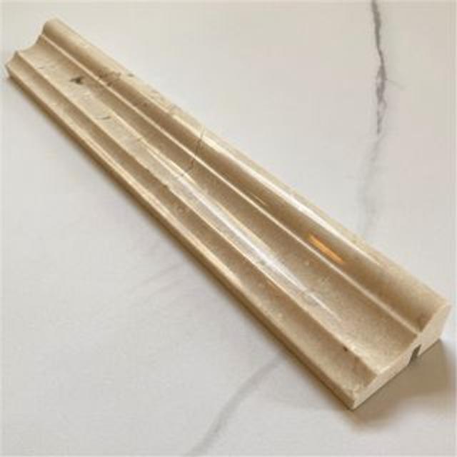 Phào chỉ đá Crema Marfil Chair Rail (viền giữa tường) — bề mặt đánh bóng (polished), Rochelle Stone
