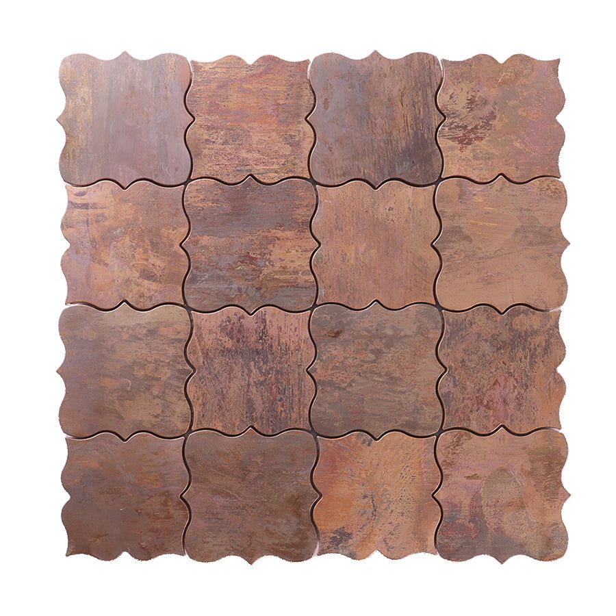 Antique Bronze Arabesque Mosaic — mosaic arabesque bằng kim loại đồng cổ