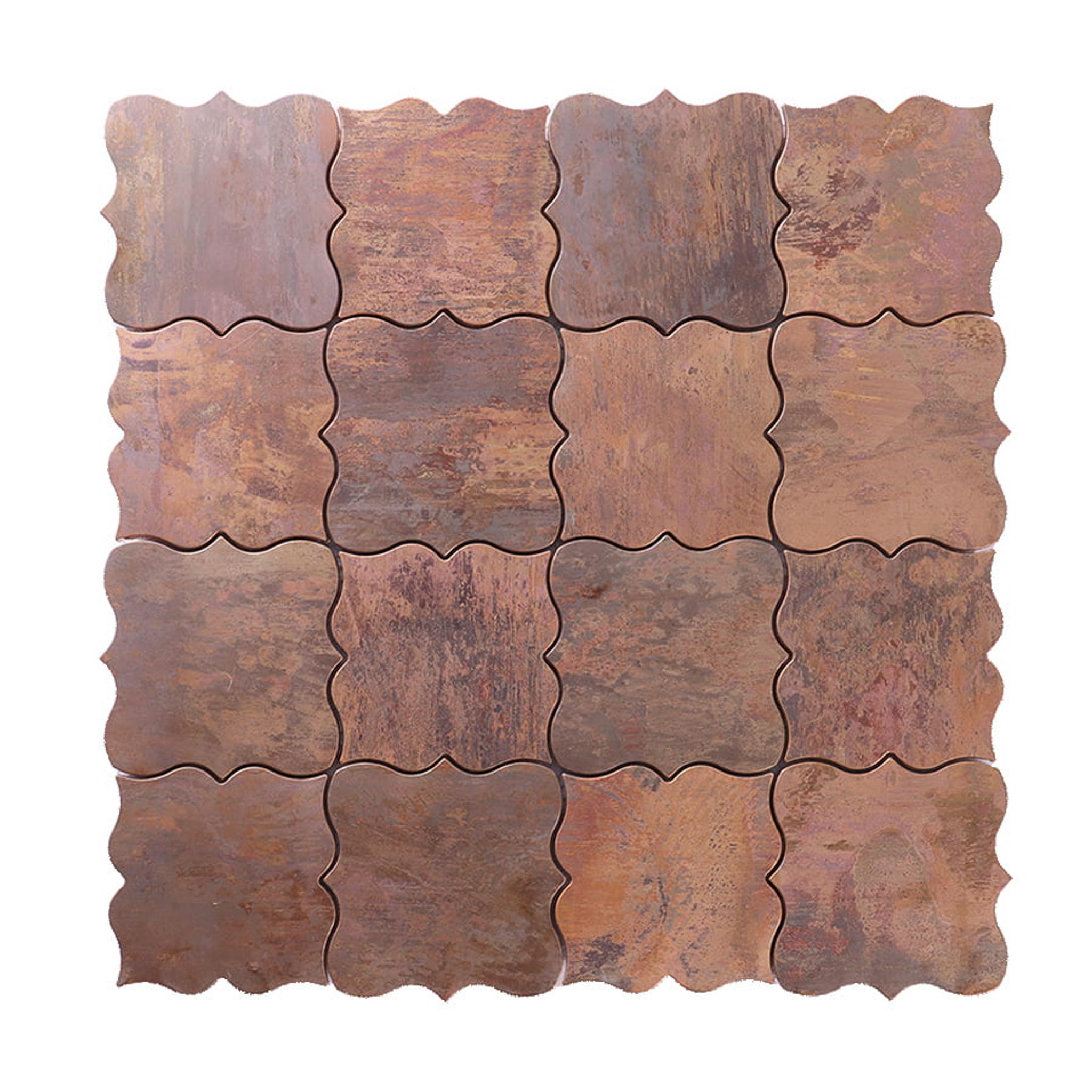 Antique Bronze Arabesque Mosaic — mosaic arabesque bằng kim loại đồng cổ