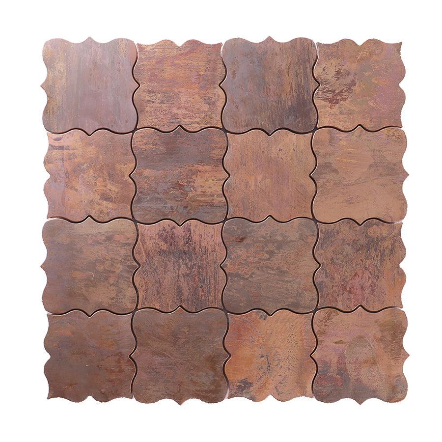 Antique Bronze Arabesque Mosaic — mosaic arabesque bằng kim loại đồng cổ