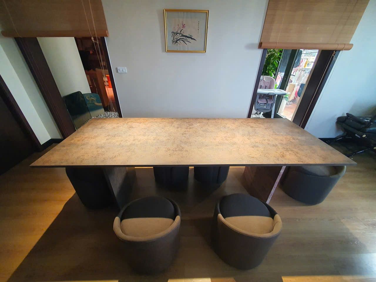 Bàn ăn đá — Neolith Iron Corten (vân gỉ đồng)