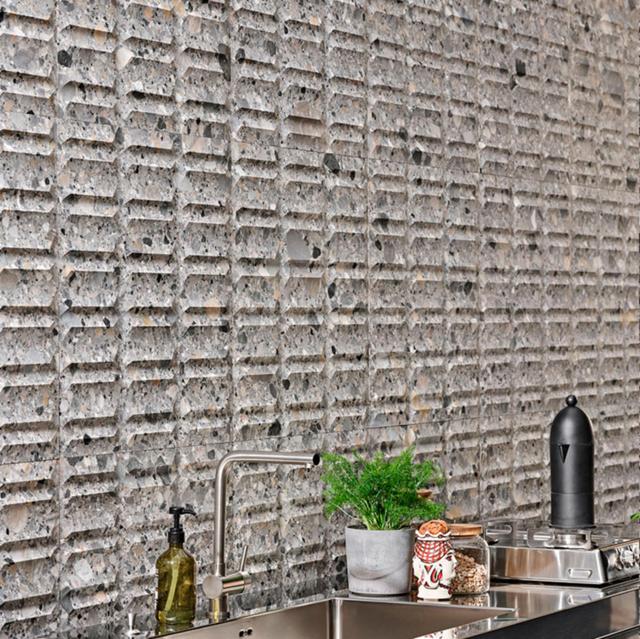 Vách đá 3D Crystal — bề mặt đá tự nhiên điêu khắc nổi khối, Lithos