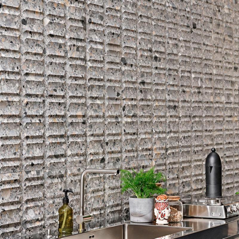 Vách đá 3D Crystal — bề mặt đá tự nhiên điêu khắc nổi khối, Lithos