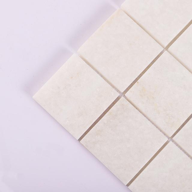 White Square Marble Mosaic Tile 2 x 2 Inch — mosaic vuông bằng đá marble trắng