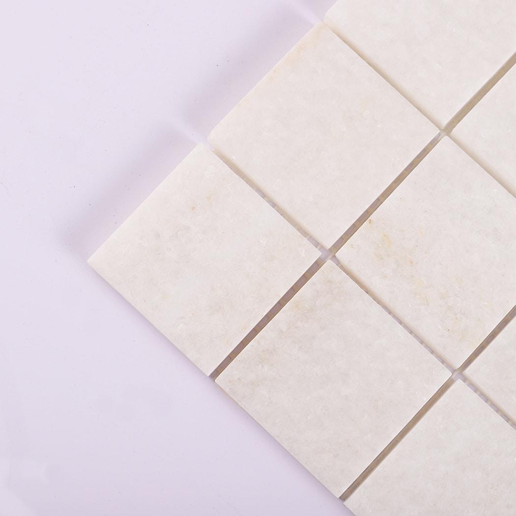 White Square Marble Mosaic Tile 2 x 2 Inch — mosaic vuông bằng đá marble trắng
