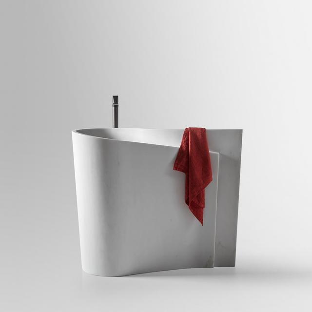Lavabo Wave đặt sàn — lavabo đá tự nhiên Rochelle