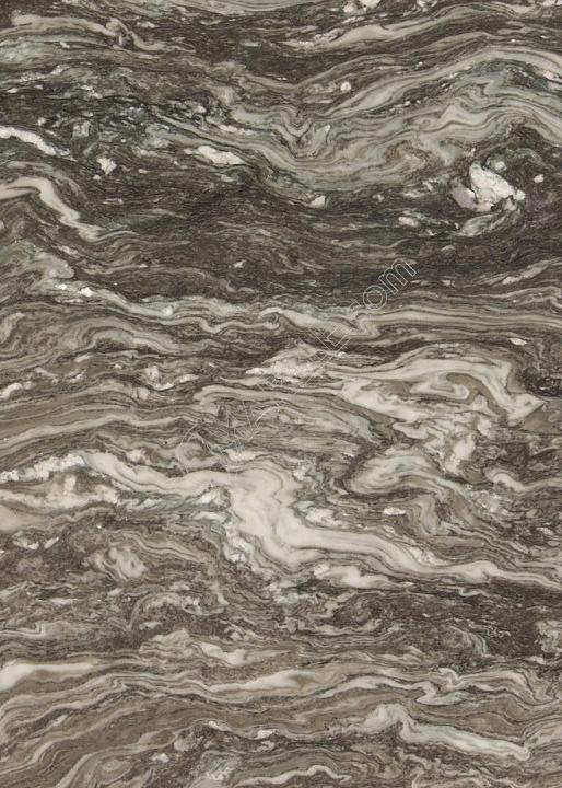 Mandala Classic (marble nâu-xám vân cuộn trắng) — đá tự nhiên Rochelle Stone