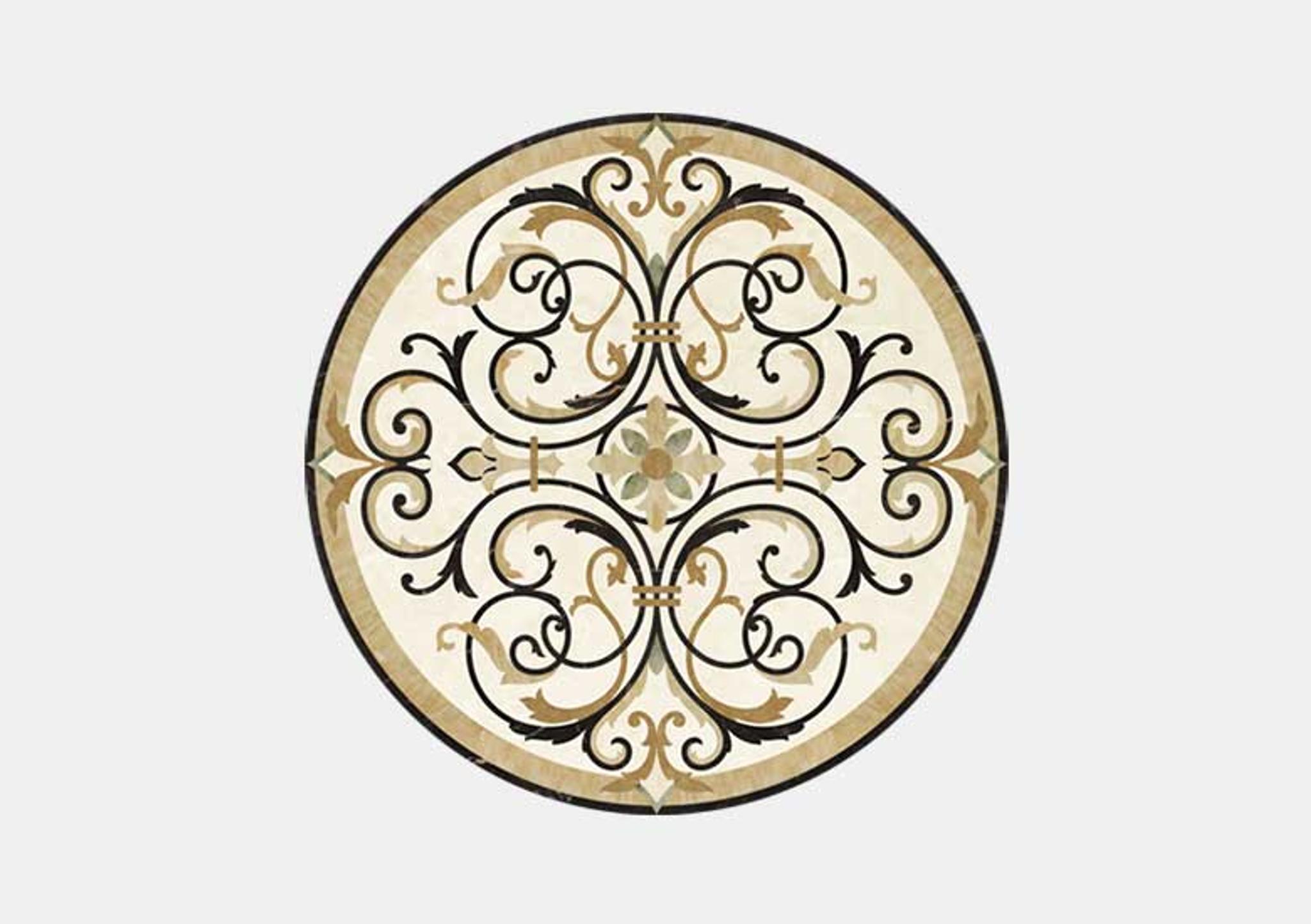 Hoa văn đá khảm marble Scroll — Rochelle Couture