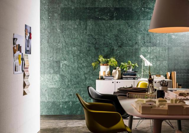 Vách đá 3D Fibra — bề mặt đá tự nhiên điêu khắc nổi khối, Lithos