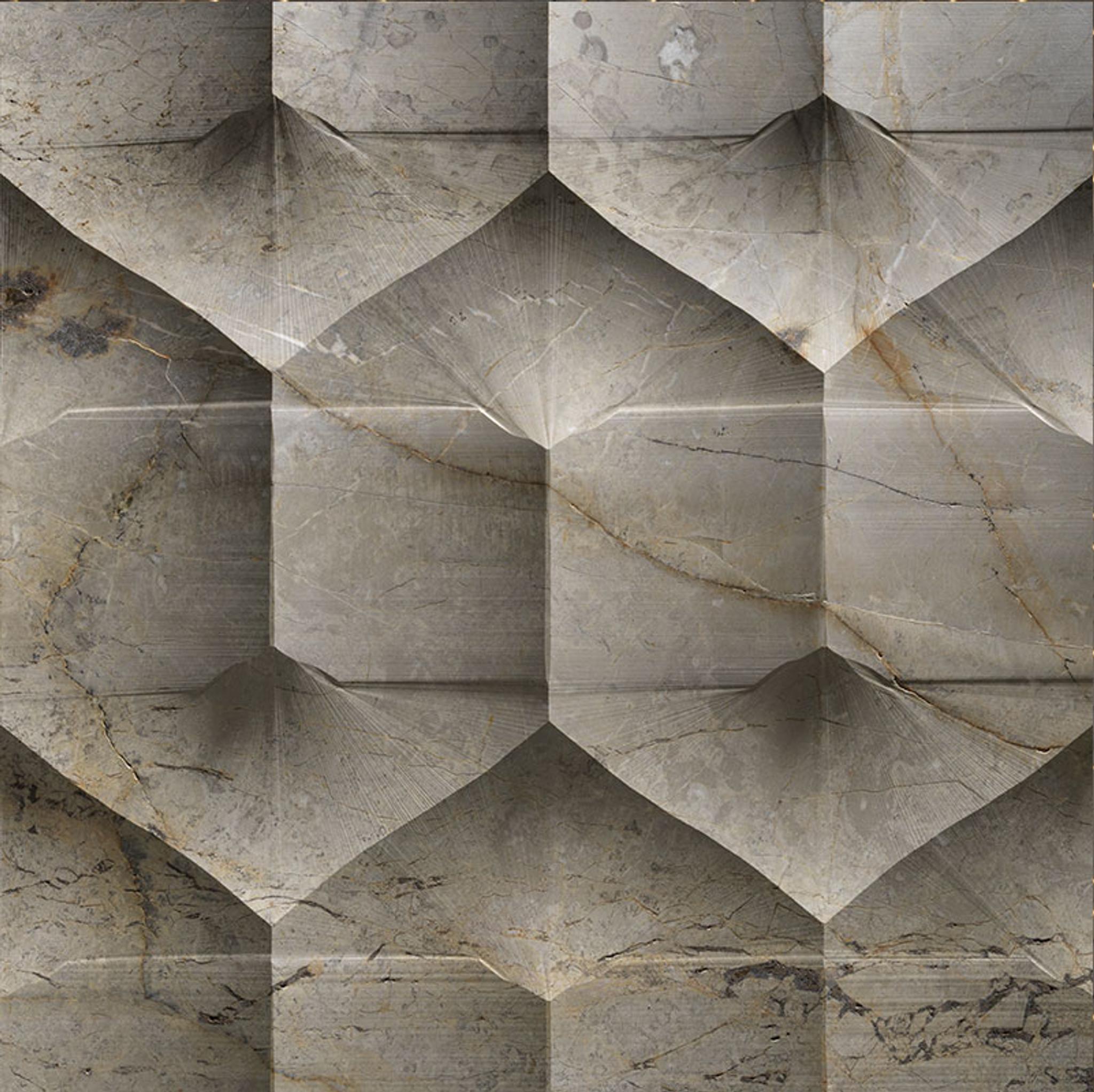 Vách đá 3D Agra — bề mặt đá tự nhiên điêu khắc nổi khối, Lithos