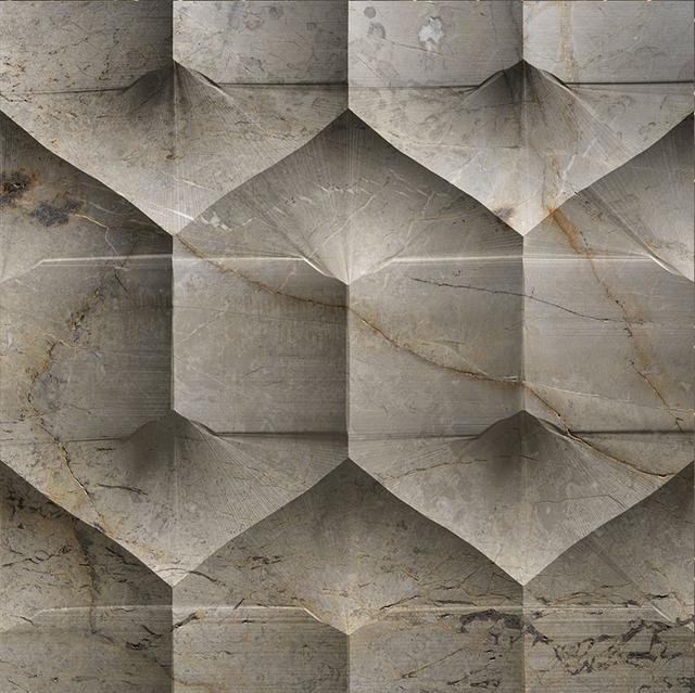 Vách đá 3D Agra — bề mặt đá tự nhiên điêu khắc nổi khối, Lithos