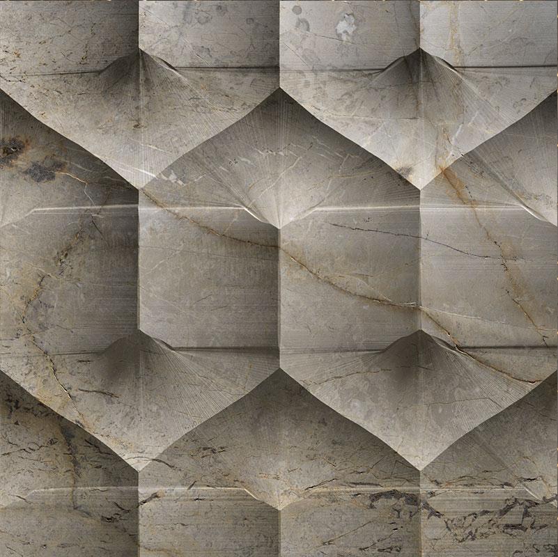 Vách đá 3D Agra — bề mặt đá tự nhiên điêu khắc nổi khối, Lithos