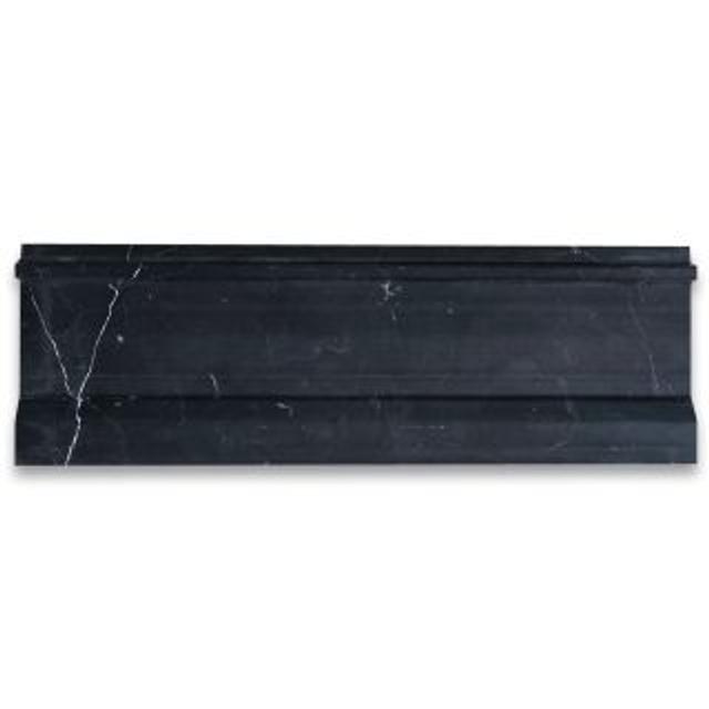 Phào chỉ đá Nero Marquina Plaza Trim — bề mặt đánh bóng (polished), Rochelle Stone