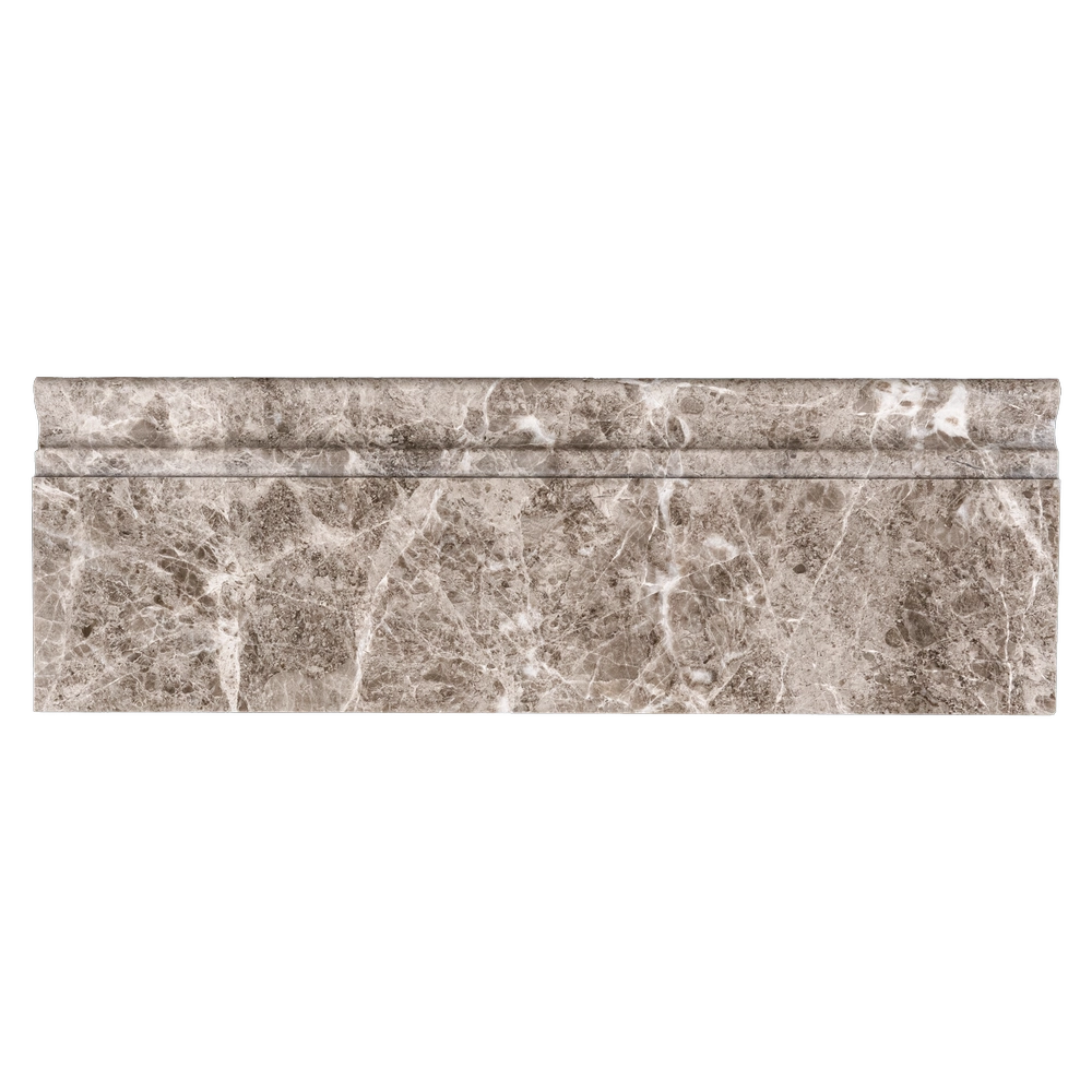 Phào chỉ đá Silver Beige Diamond Baseboard (phào chân tường) — bề mặt đánh bóng (polished), Rochelle Couture