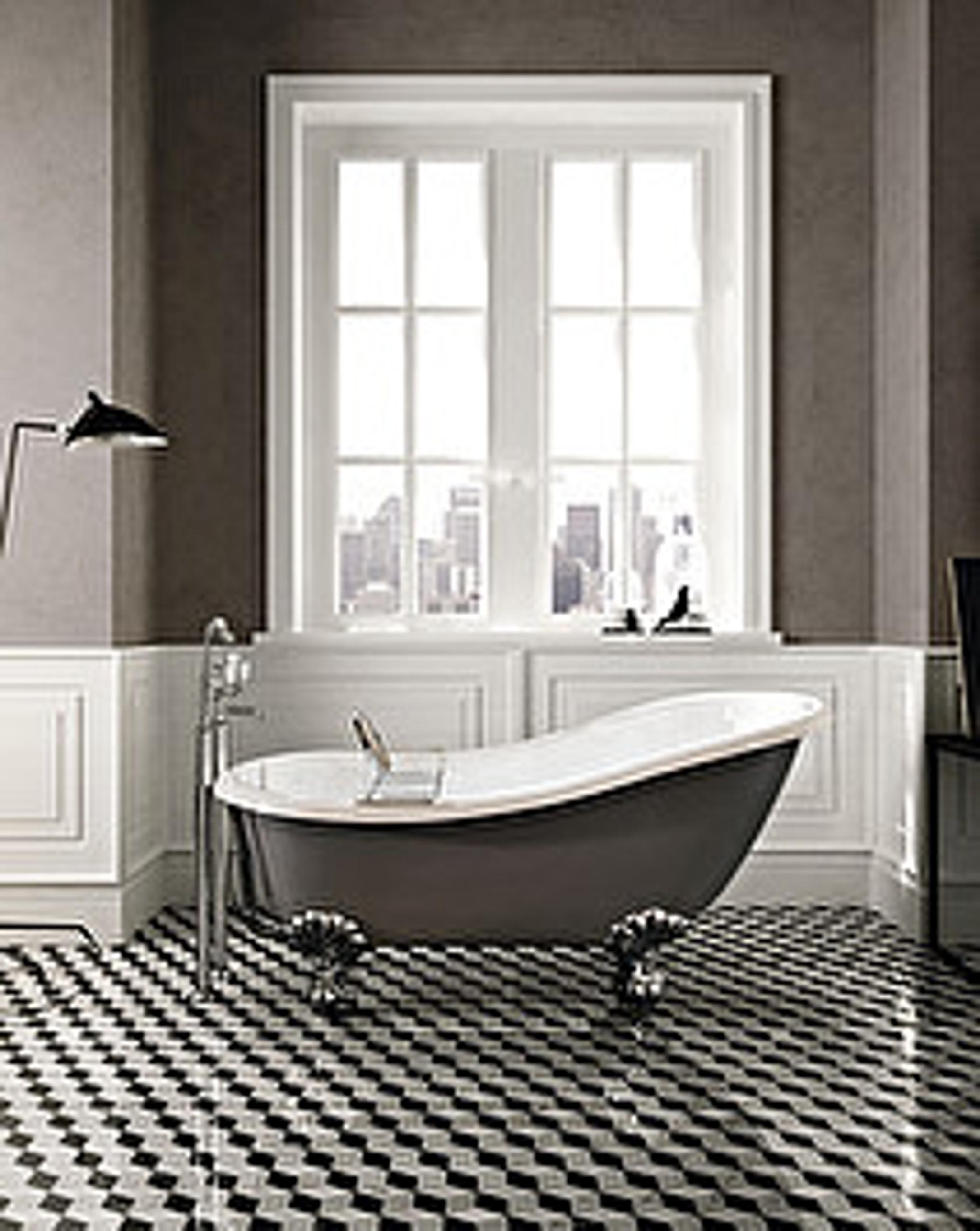 Sàn họa tiết marble Elite 7 — Carrara trắng, Marquina đen và Bardiglio xám, Rochelle Couture