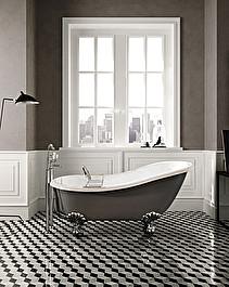 Sàn họa tiết marble Elite 7 — Carrara trắng, Marquina đen và Bardiglio xám, Rochelle Couture