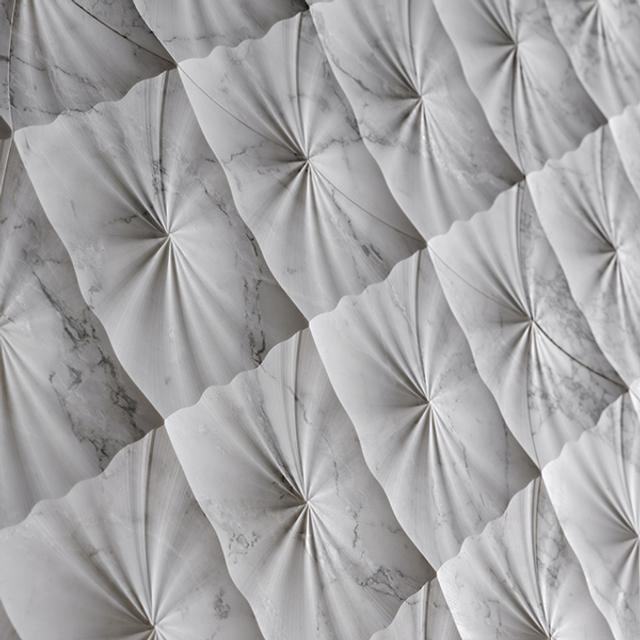 Vách đá 3D Diamante — bề mặt đá tự nhiên điêu khắc nổi khối, Lithos