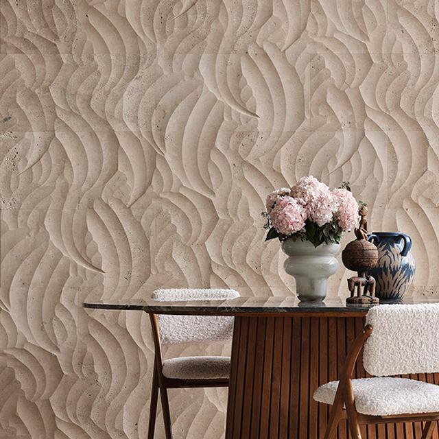 Vách đá 3D Vello — bề mặt đá tự nhiên điêu khắc nổi khối, Lithos