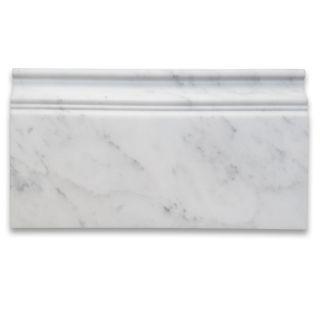 Phào chỉ đá Carrara Baseboard (phào chân tường) — bề mặt mài mờ (honed), Rochelle Couture