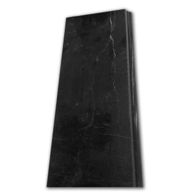 Phào chỉ đá Nero Marquina Baseboard (phào chân tường) — bề mặt mài mờ (honed), Rochelle Stone