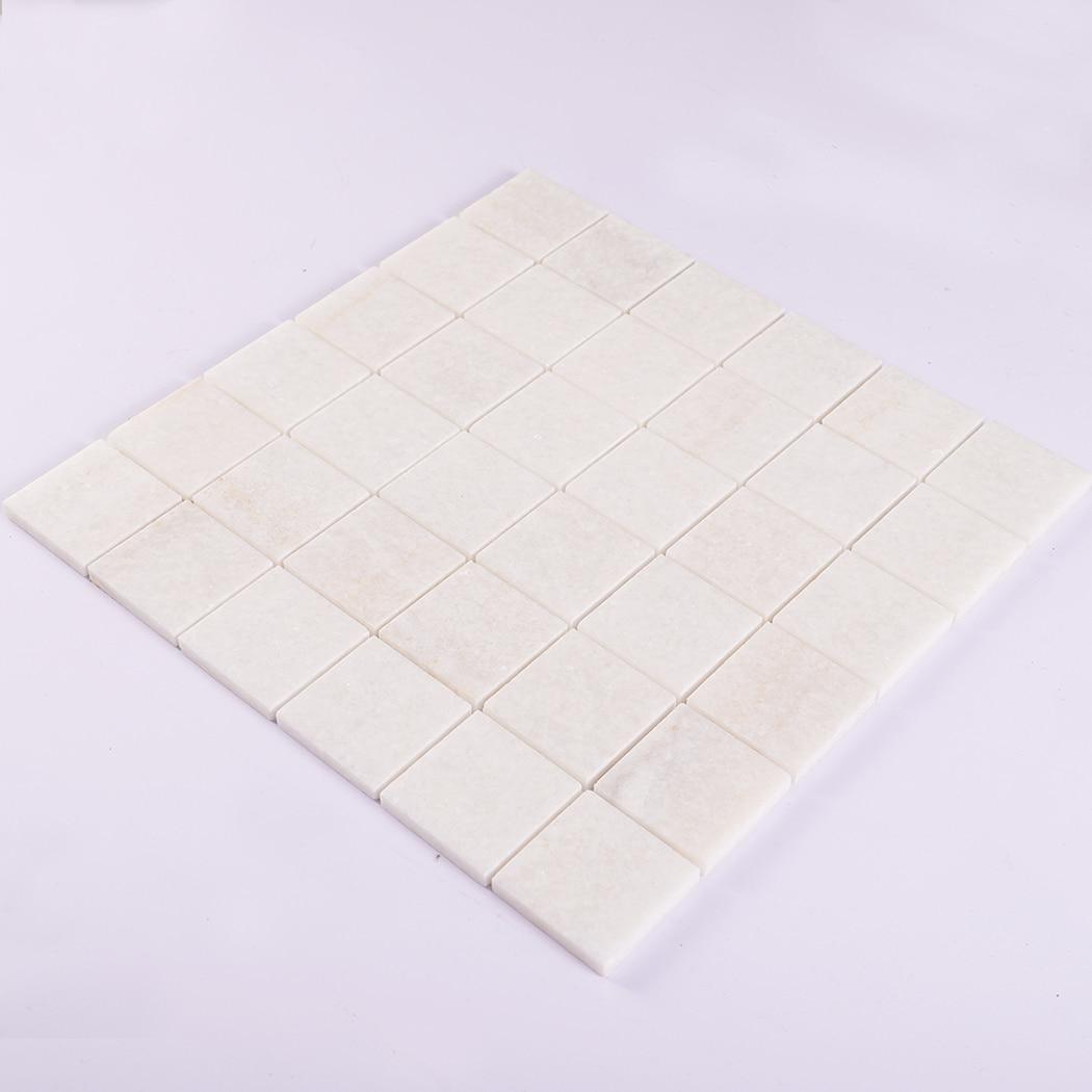 White Square Marble Mosaic Tile 2 x 2 Inch — mosaic vuông bằng đá marble trắng