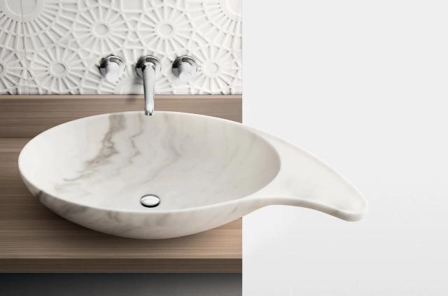 Lavabo Cashmere — nội thất đá Rochelle Stone