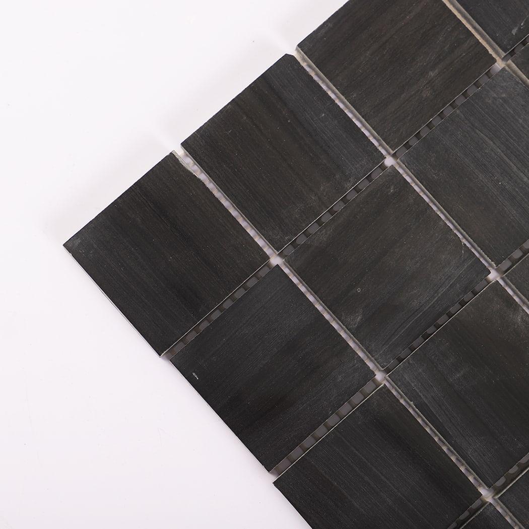 Dark Grey Square Honed Marble Floor Tile — mosaic vuông bằng đá marble xám