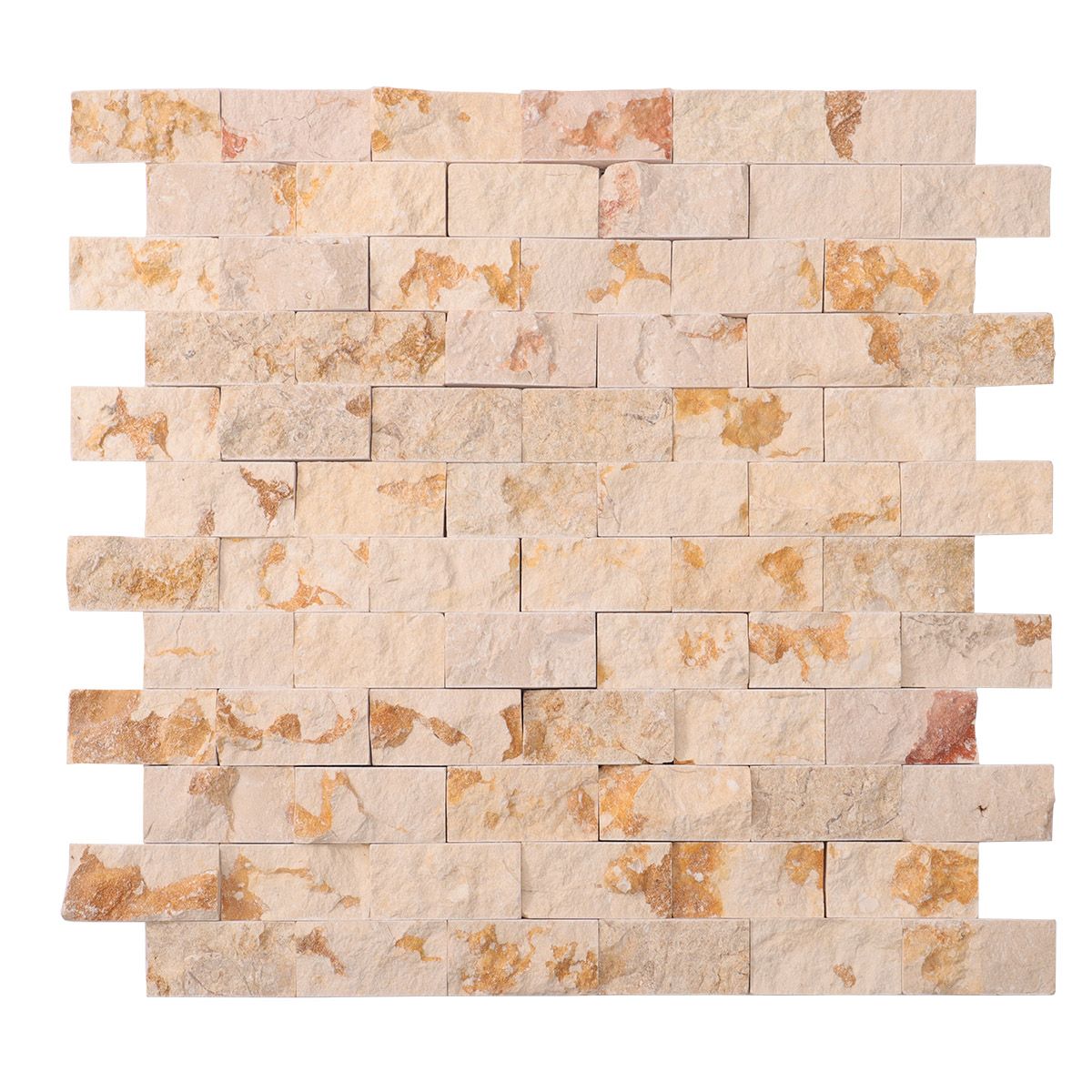 Crema Marfil Face Stone Subway Tiles — mosaic subway (gạch thẻ) bằng đá marble tự nhiên