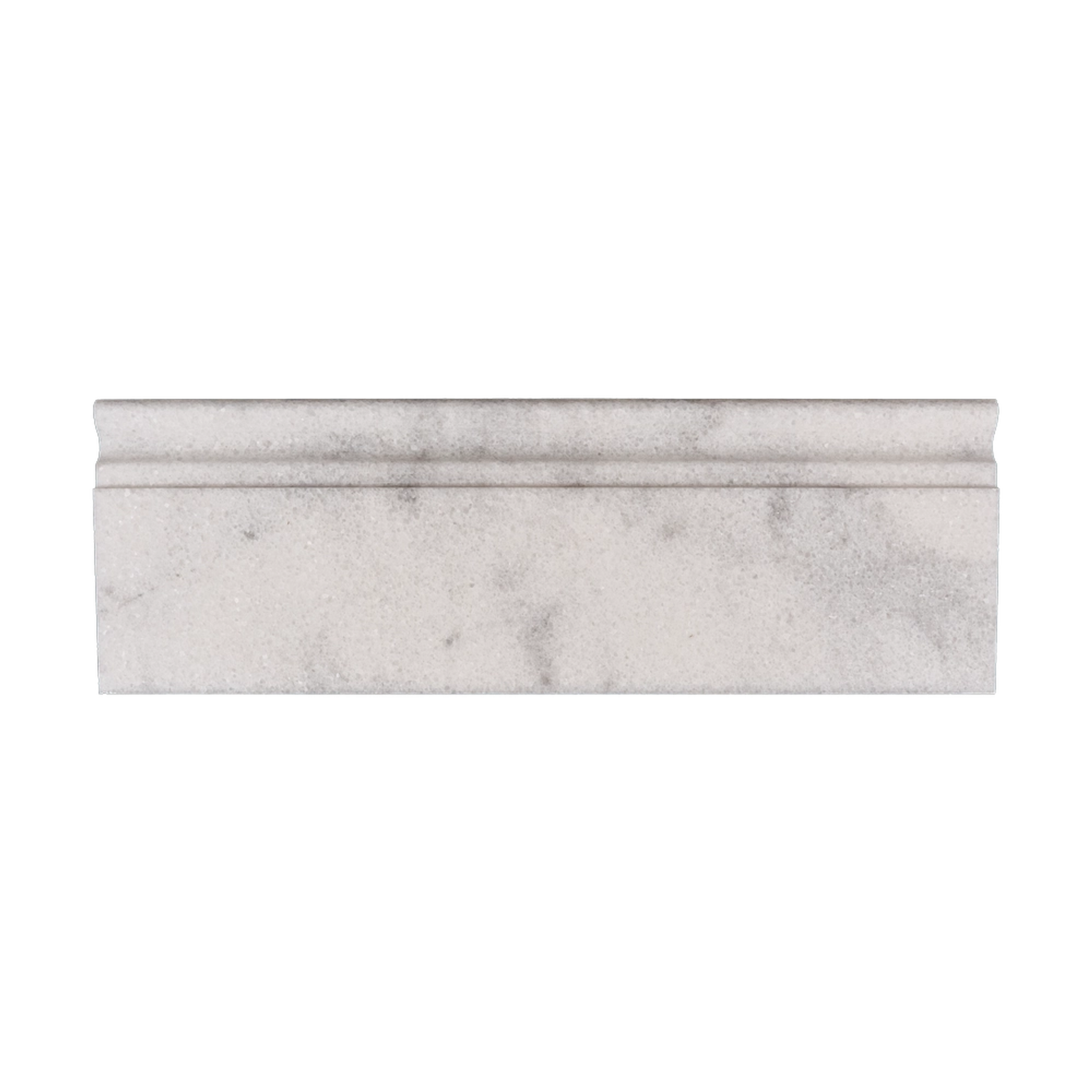 Phào chỉ đá Milas White Baseboard (phào chân tường) — bề mặt mài mờ (honed), Rochelle Couture