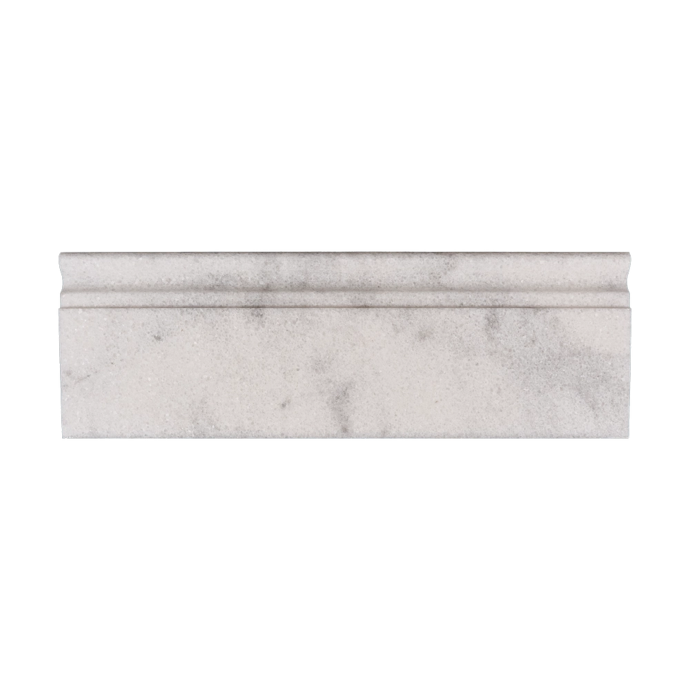 Phào chỉ đá Milas White Baseboard (phào chân tường) — bề mặt mài mờ (honed), Rochelle Couture