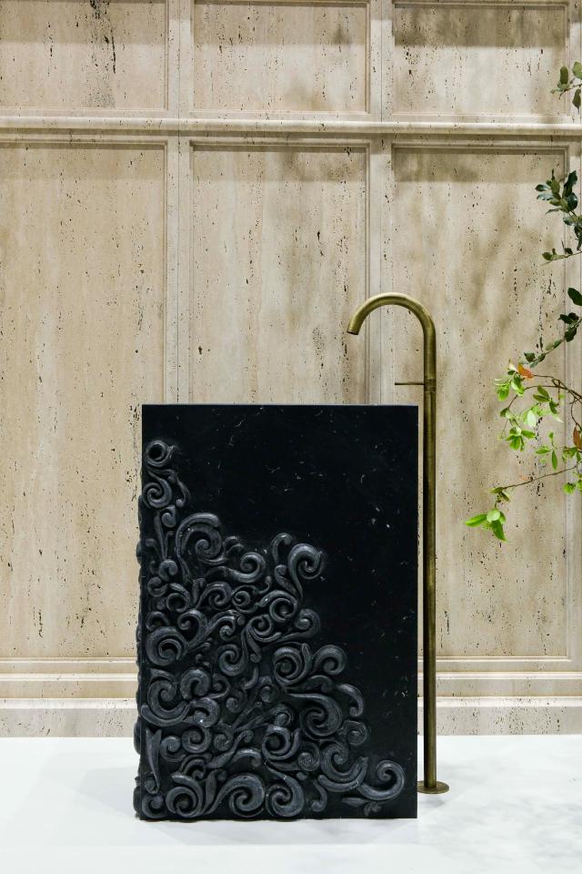 Lavabo đá nguyên khối — nội thất đá Rochelle Stone