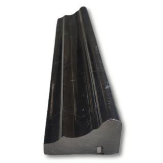 Phào chỉ đá Nero Marquina Chair Rail (viền giữa tường) — bề mặt đánh bóng (polished), Rochelle Couture