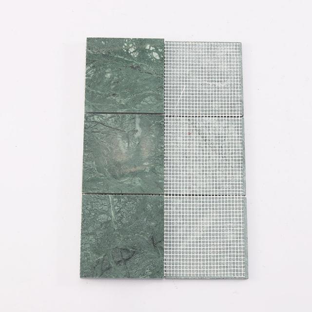 Large Square Marble Tile Bathroom Floor and Wall Verde Green Mosaic — mosaic vuông bằng đá marble xanh lục