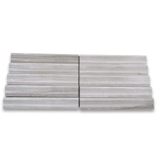Phào chỉ đá Athens Silver Cream Chair Rail (viền giữa tường) — bề mặt đánh bóng (polished), Rochelle Stone