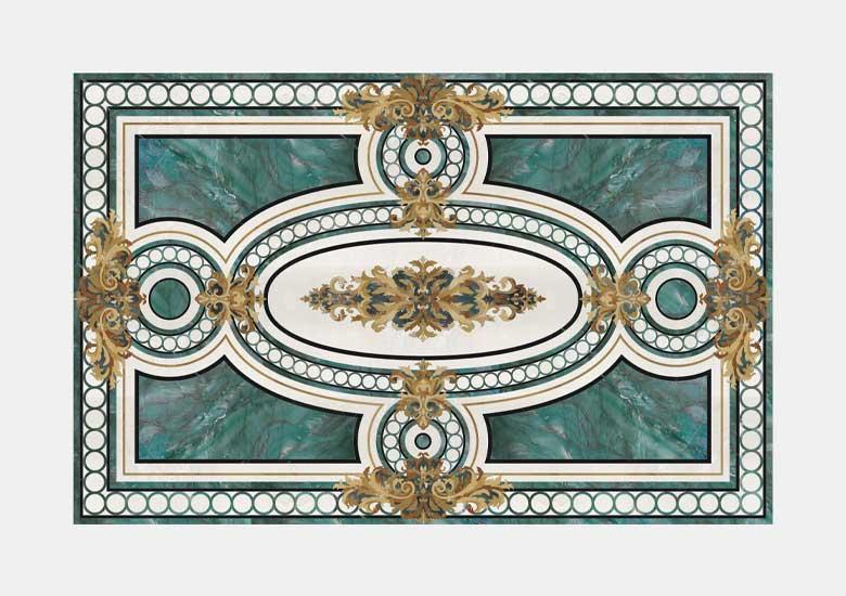 Hoa văn đá khảm marble Emerald — Rochelle Couture