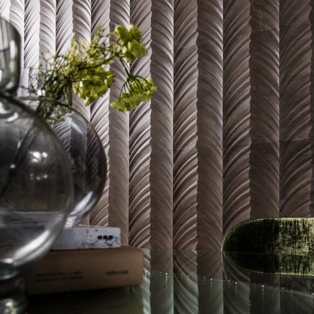 Vách đá 3D Grano — bề mặt đá tự nhiên điêu khắc nổi khối, Lithos