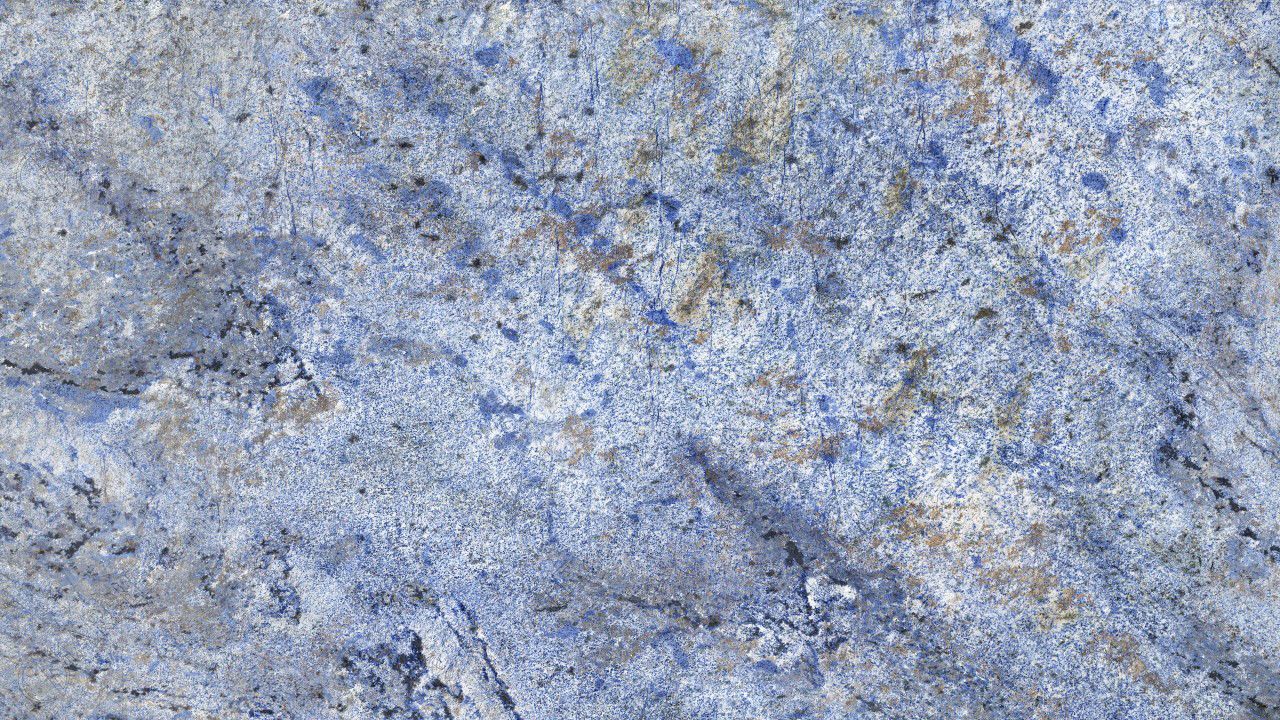 Đá Blue Bahia — đá granite (hoa cương), ảnh bề mặt