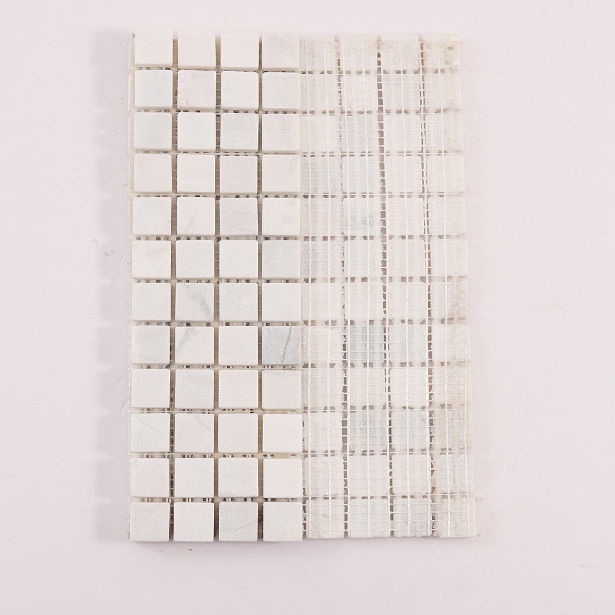 Thassos White Square Marble Mosaic Tiles for Walls & Floors — mosaic vuông bằng đá marble trắng