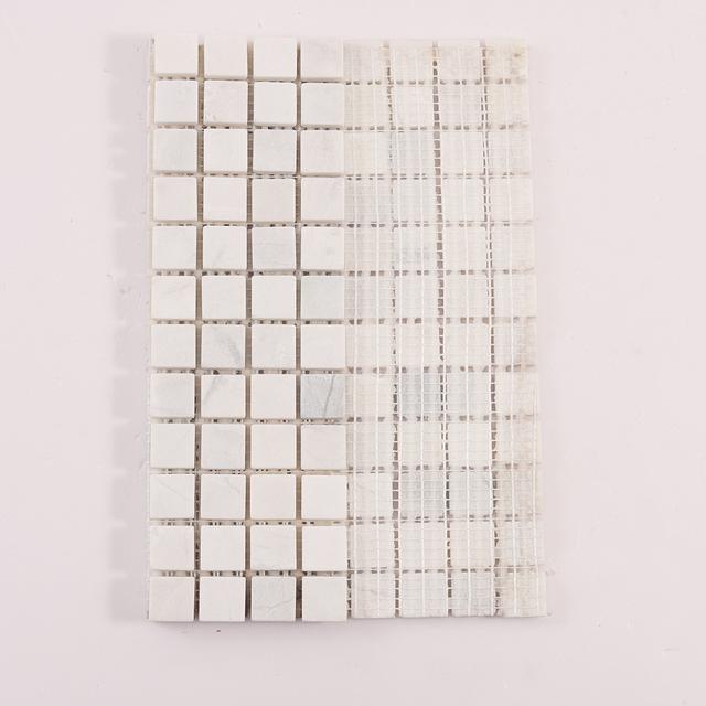 Thassos White Square Marble Mosaic Tiles for Walls & Floors — mosaic vuông bằng đá marble trắng