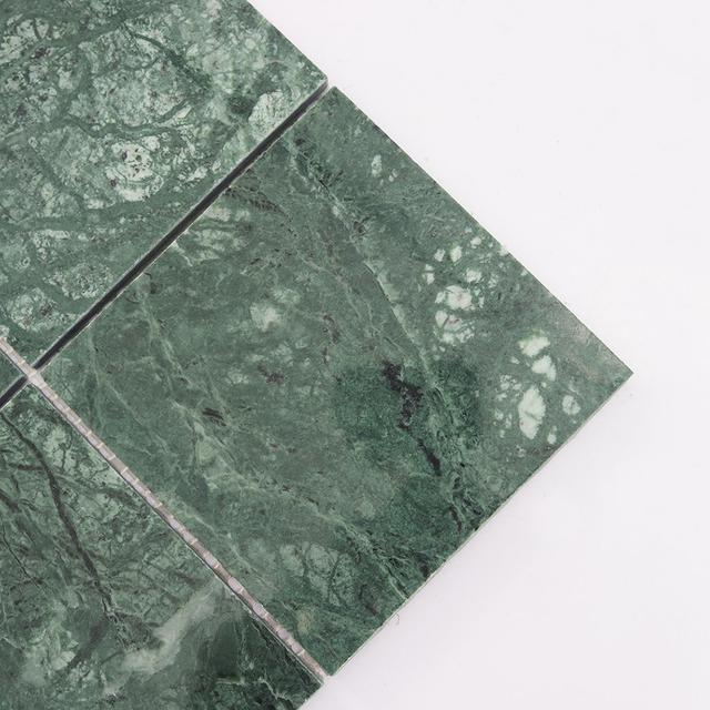 Large Square Marble Tile Bathroom Floor and Wall Verde Green Mosaic — mosaic vuông bằng đá marble xanh lục