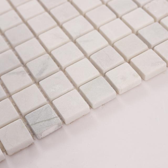 Thassos White Square Marble Mosaic Tiles for Walls & Floors — mosaic vuông bằng đá marble trắng